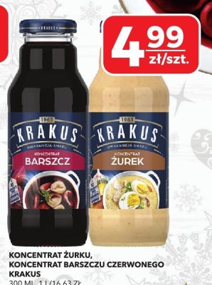 Koncentrat żurku, koncentrat barszczu czerwonego Krakus promocja w Top Market