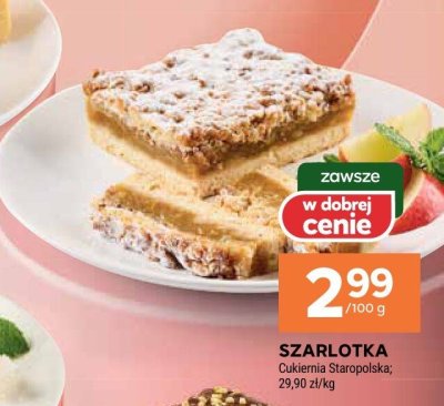 Szarlotka Cukiernia Staropolska promocja w Stokrotka
