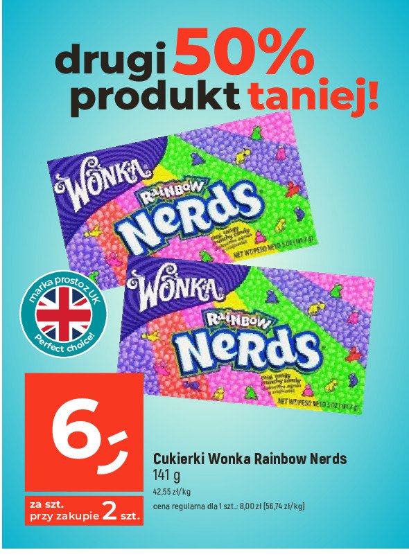 Cukierki Wonka rainbow nerds promocja