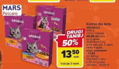 Karma dla kota z kurczakiem Whiskas promocja