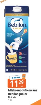 Mleko modyfikowane Bebilon Junior Nutricia 1 litr promocja w Leclerc
