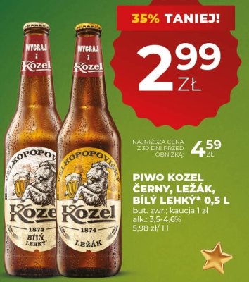 Piwo Kozel Cerny, Ležák, Bily Ležák 0,5 L promocja w Duży Ben