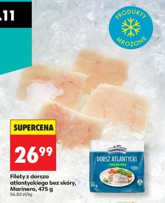 Filet z dorsza atlantyckiego bez skóry, Marinero, 475 g promocja w Biedronka