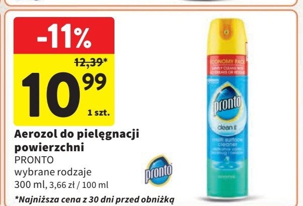 Spray przeciw kurzowi original Pronto multi surface promocja w Intermarche