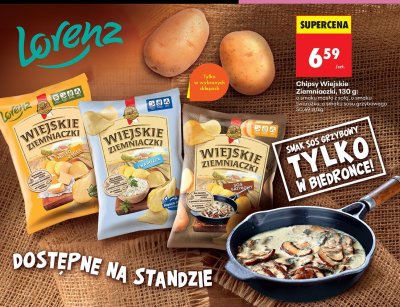 Chipsy Wiejskie Ziemniaczki 130 g promocja w Biedronka