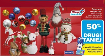 Dekoracja świąteczna różne rodzaje promocja w Carrefour