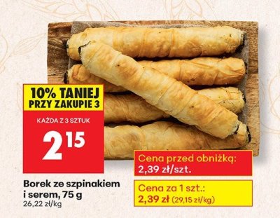 Borek ze szpinakiem i serem promocja w Biedronka