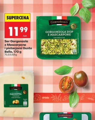 Ser Caciotta Gusto Bello z czarnym pieprzem, chili i rukolą promocja w Biedronka