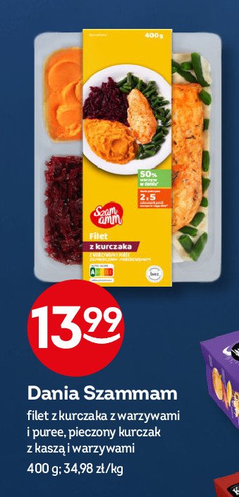 Filet z kurczaka z warzywami i puree ziemniaczanym Szamamm promocja