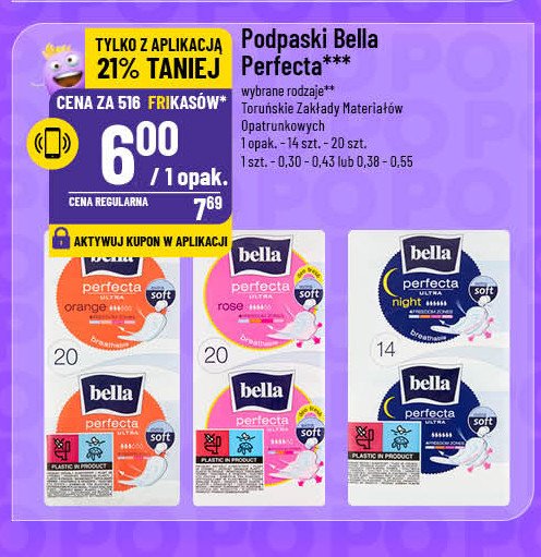 Podpaski extra soft Bella perfecta ultra night promocja w POLOmarket