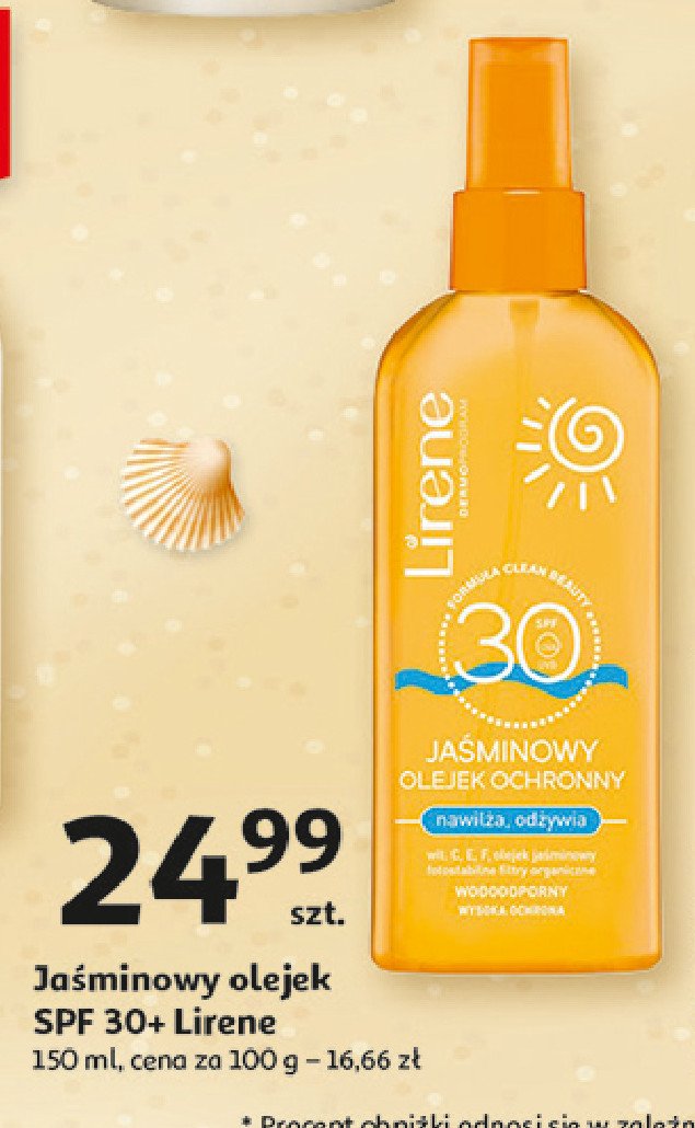 Olejek do opalania ja艣minowy spf 30 Lirene do opalania promocja