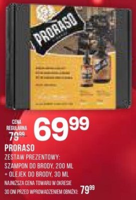 Zestaw prezentowy Proraso szampon do brody, 200 ml + olejek do brody, 30 ml promocja w Drogerie Natura
