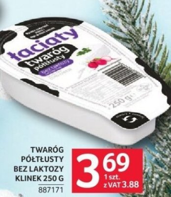 Twaróg półtłusty bez laktozy klinek Łaciate 250g promocja w Selgros