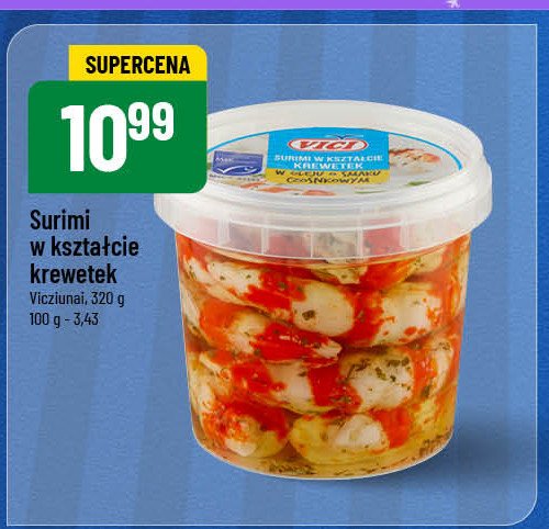 Surimi w oleju o smaku czosnkowym Vici promocja