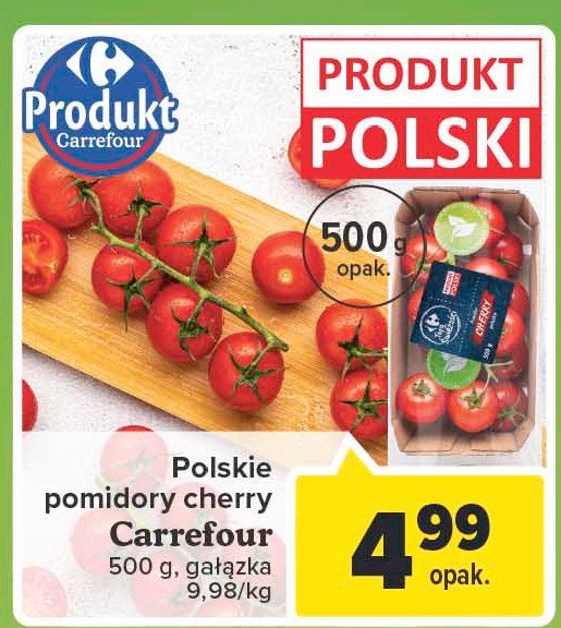 Pomidory cherry gałązka Carrefour targ świeżości promocje