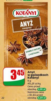 Anyż w gwiazdkach Kotányi promocja w Dino