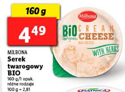 Serek twarogowy z zio艂ami Milbona promocja