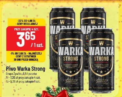 Piwo Warka Strong promocja w POLOmarket