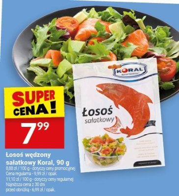 Łosoś wędzony sałatkowy Koral, 90 g promocja w Twój Market
