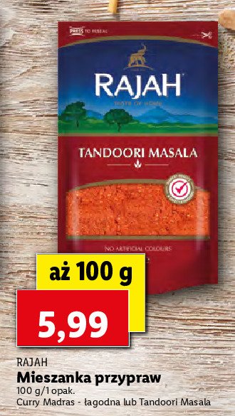 Tandoori masala Rajah promocja