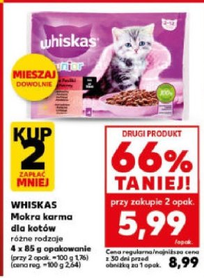 Mokra karma dla kotów różne rodzaje promocja w Kaufland