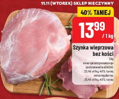 Szynka wieprzowa bez kości promocja w POLOmarket