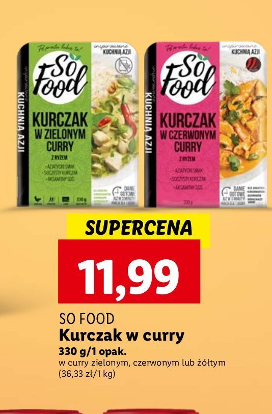 Kurczak w zielonym curry So food promocja