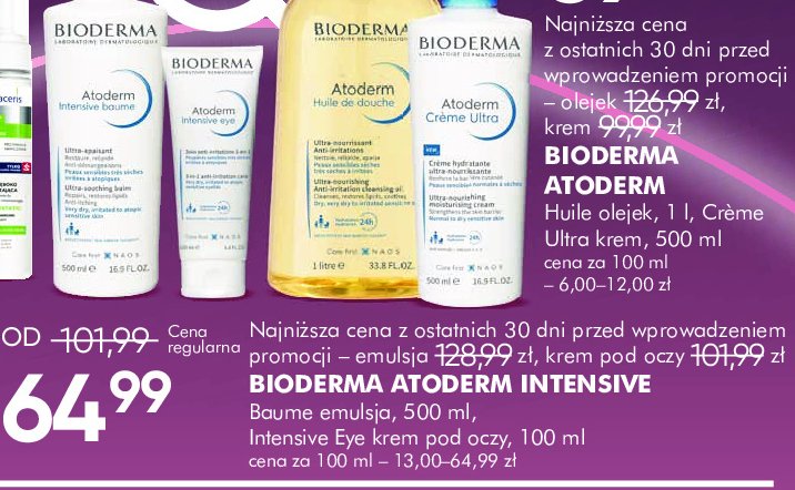 Balsam do ciała kojący Bioderma atoderm intensive baume promocja w Super-Pharm