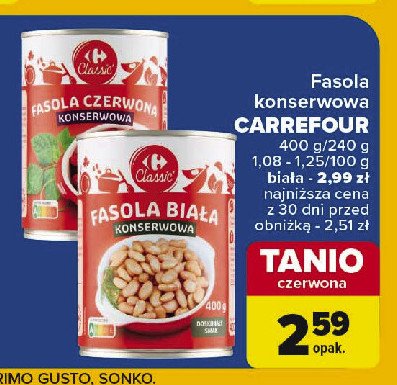 Fasola czerwona Carrefour promocja