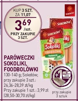 Parówki foodbolówki Sokołów promocja w Stokrotka