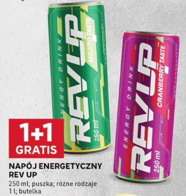 Napój energetyczny Rev Up promocja w Stokrotka