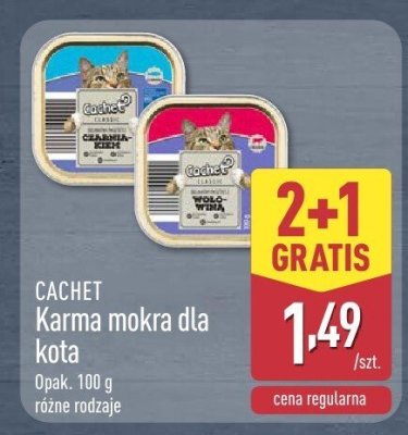 Karma mokra dla kota CACHET promocja w Aldi