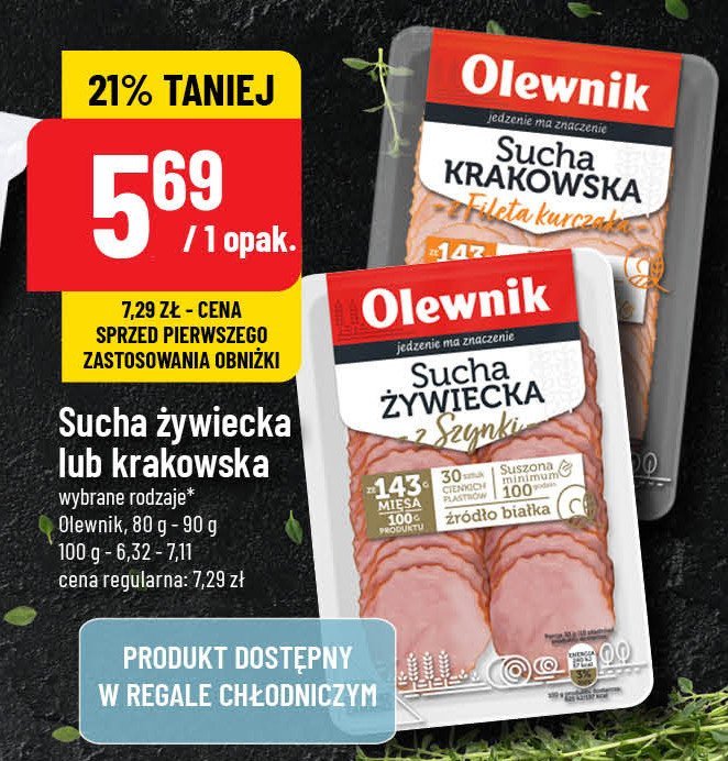 Sucha żywiecka z szynki Olewnik promocja