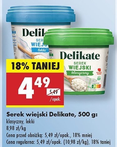 Serek wiejski lekki Delikate promocja w Biedronka