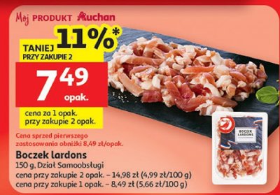 Boczek Lardons Auchan promocja w Auchan