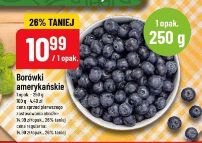 Borówki amerykańskie 250 g promocja w POLOmarket