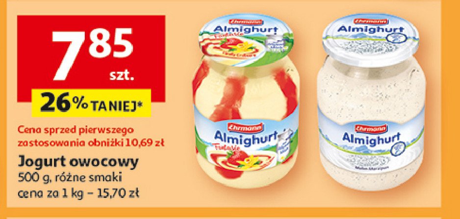 Jogurt fantasia waniliowo truskawkowy Ehrmann almighurt promocja