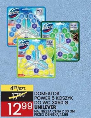 Kostka do WC DOMESTOS power 5 różne rodzaje UNILEVER promocja w Wafelek