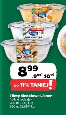 Filety śledziowe Lisner (różne rodzaje) promocja w Netto