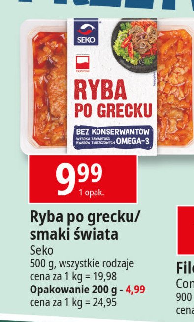 Ryba po grecku Seko promocja w Leclerc