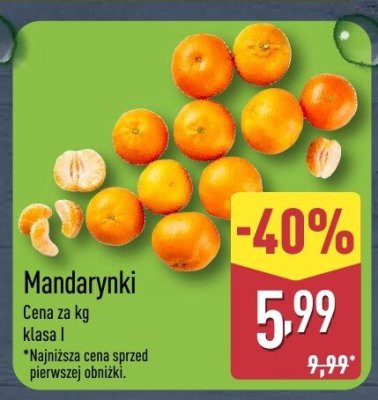 Mandarynki z liściem promocja w Aldi