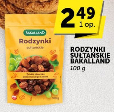 Rodzynki sułtańskie Bakalland promocja w Euro Sklep