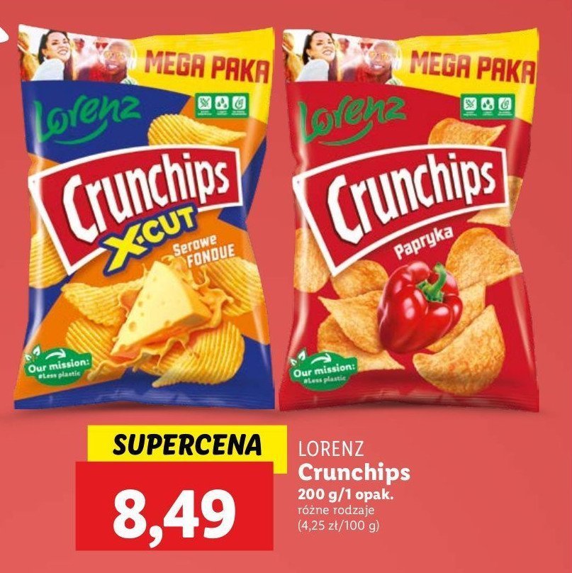 Chipsy serowe fondue Crunchips x-cut Crunchips lorenz promocja