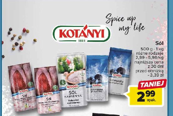 Sól różowa natiralna drobnoziarnista z kopalni w kłodawie Kotanyi promocja