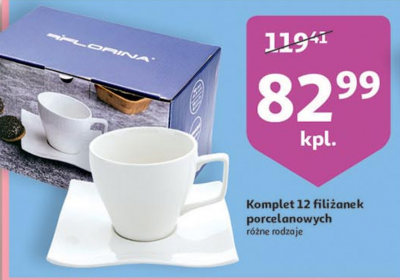 Komplet filiżanek ze spodkami porcelana Florina (florentyna) promocja