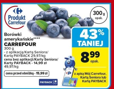 Borówki amerykańskie Carrefour promocja w Carrefour Market
