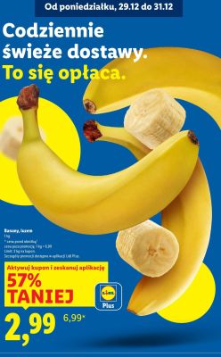 Banany luzem promocja w Lidl