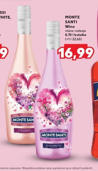 Wino Monte santi blackberry promocja w Kaufland