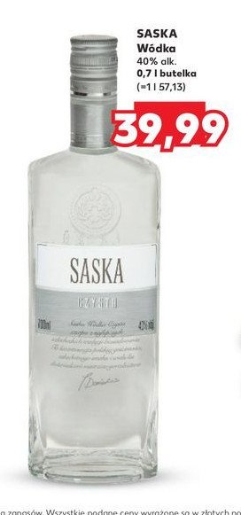 Wódka Saska czysta promocja w Kaufland