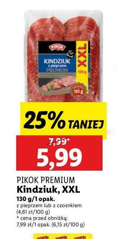 Kindziuk z czosnkiem Pikok promocja